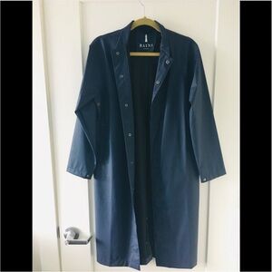 NWOT Rains Navy Raincoat (XXS/XS)